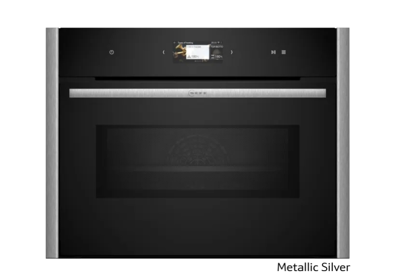 Kompaktovn med mikro 60 x 45 cm Flex Design - Neff N90 - Metallic Silver